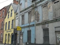 urban houses on the street