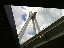 metal construction on the bridge