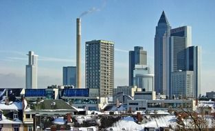 Landscape with Frankfurt in Germany