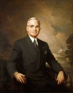 portrait of Harry Truman, president ,Usa