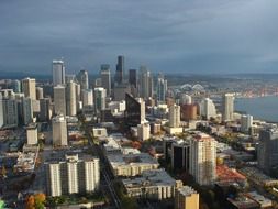 distant view of Seattle west coast