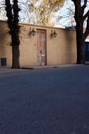 entrance doors to the building from the street