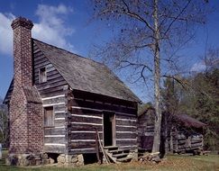 Old wooden farm house country view