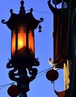 street lamp in chinatown in san francisco