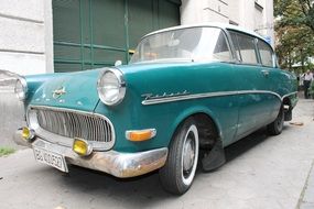 car old vintage blue