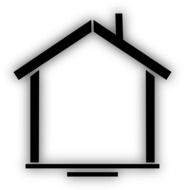 icon of black simple house silhouette