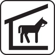 Sign of horse stables