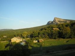 scenic mountains landscape, russia, crimea