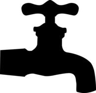 faucet silhouette drawing