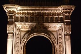 beautiful architecture of goal in istanbul at dark