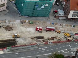 The view from the height of the construction site