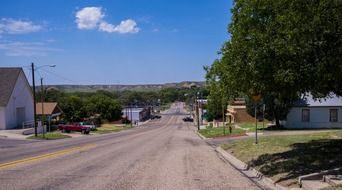 empty road in a village, usa, texas, miami