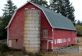 red barn in a farm