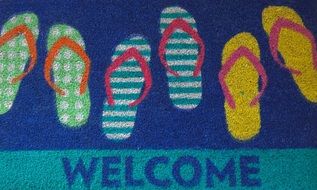 colorful doormat