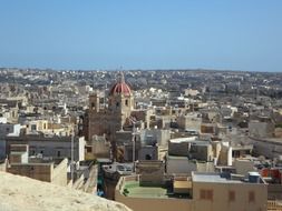 top view of mediterranean city, malta, gozo, Victoria