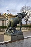 monument elephant in trap in France