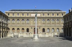 paris france building front statue monument view