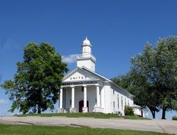 Presbyterian church among the picturesque nature