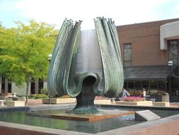 memorial fountain at Marshall University