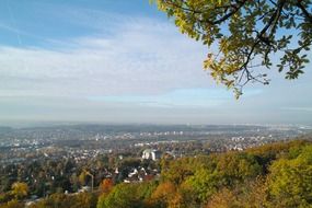 landscape of autumnal city in Germany