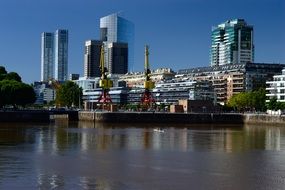 view onthe modern high-rise buildings and the coastal panorama of the Puerto Madero