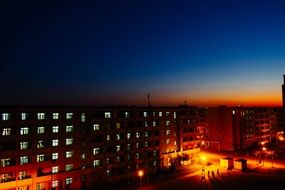 Night view of the campus