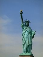 view on the statue of liberty in new york