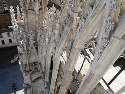 People at the entrance of the cathedral in Milan