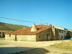 old brick buildings, spain, soria