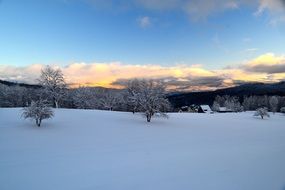 cold mountain scenery