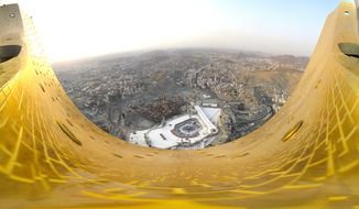 Yellow saudi arabia landscape makkah city view