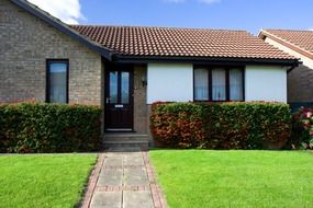 beautiful lawn in front of the bungalow