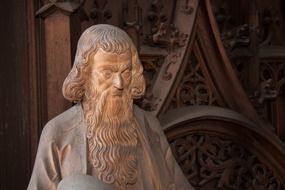 wooden carved sculpture in Ulm Cathedral