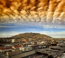 scenic sky above town, usa, texas, el paso