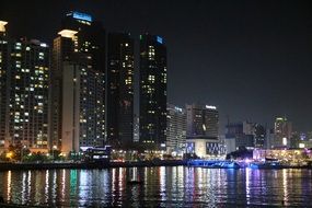 night view of the city in Korea