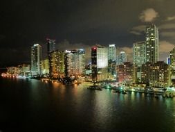 Night cityscape of Miami