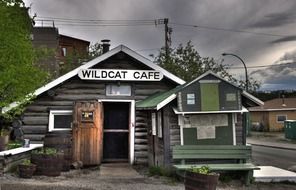 wooden cafe in Yellowknife in northern Canada