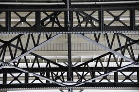 Iron roof of Railway station building