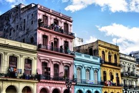 colorful old buildings in Havana, Cuba