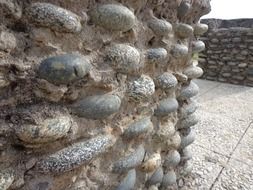 stones and cement wall