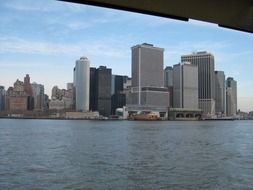 View from the water to Manhattan