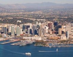 aerial view of san diego city