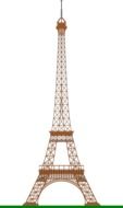 painted brown Elfel tower on a green lawn