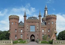 moyland castle in summer day