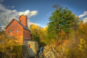 vermont old mill autumn season