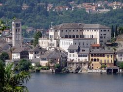 shoreline in San Giulio, Italy