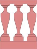 Greek balustrade clipart