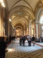 beautiful interior of catholic magnificent church