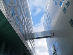 glass transition between buildings