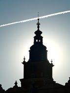silhouette church krakow